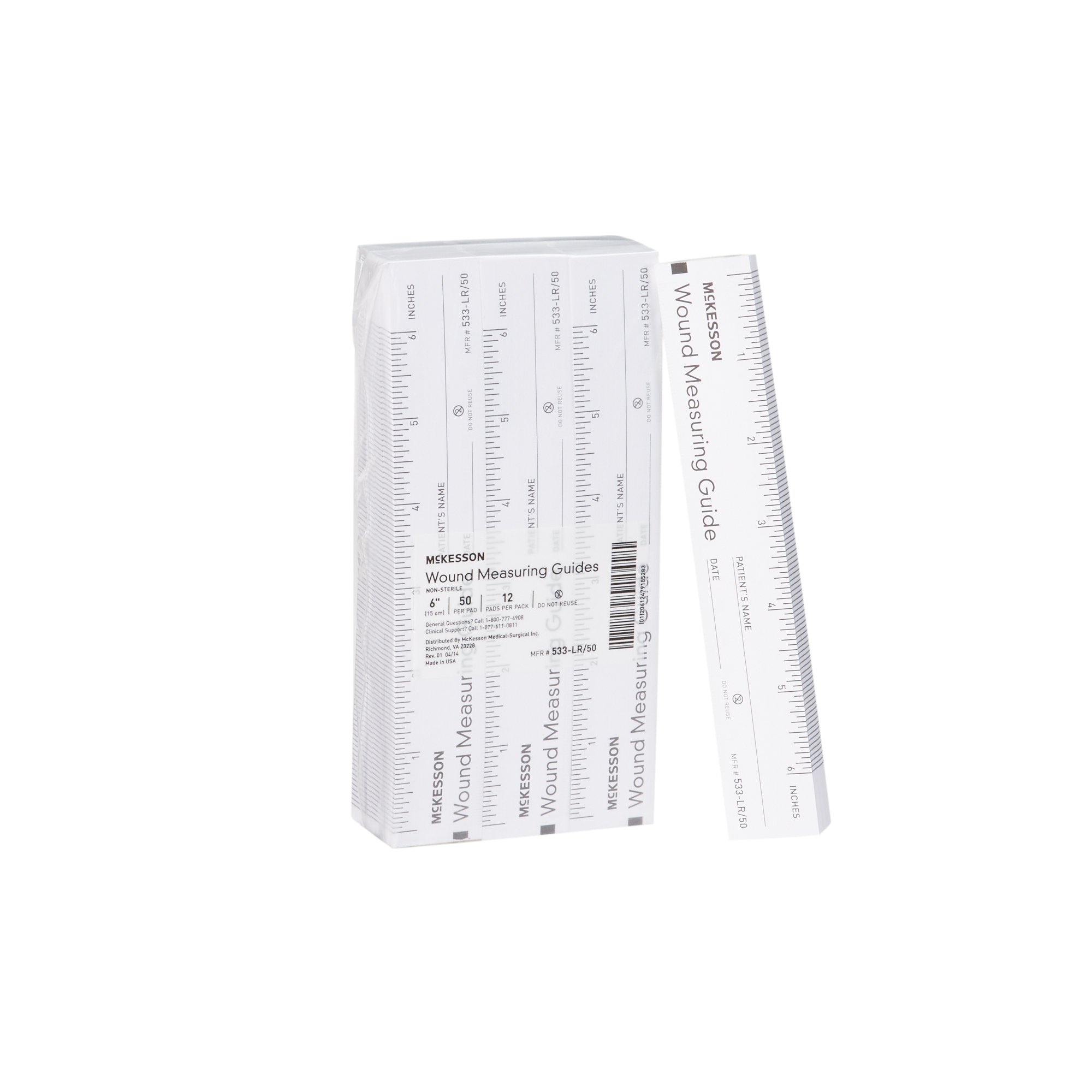 Wound Measuring Guide McKesson 6 Inch Length Paper NonSterile 871649