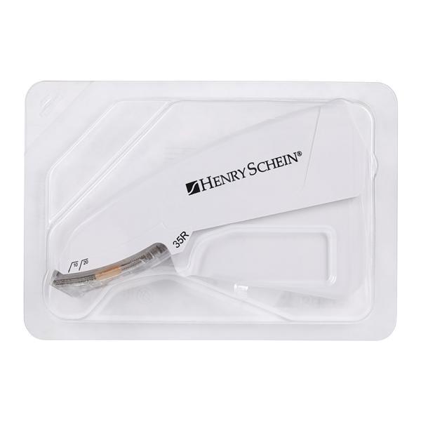 Henry Schein Skin Staple Stapler SS/Plastic Handle Squeeze Handle 35 Regular Each, 100 EA/CA F-35RNC