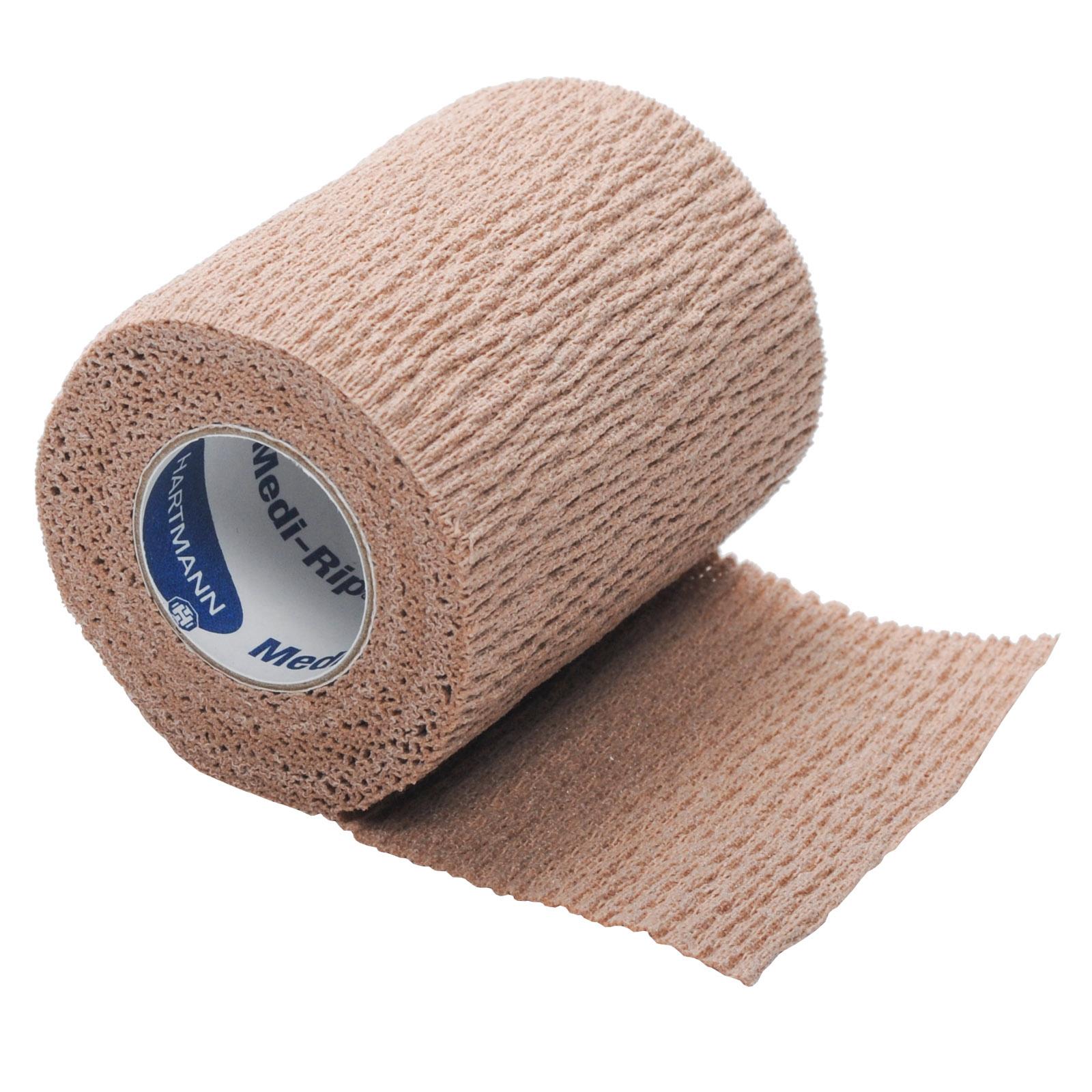 Medi-Rip Compression Bandage Cotton/Elastic 4"x5yd Tan Non-Sterile 12Rl/Box