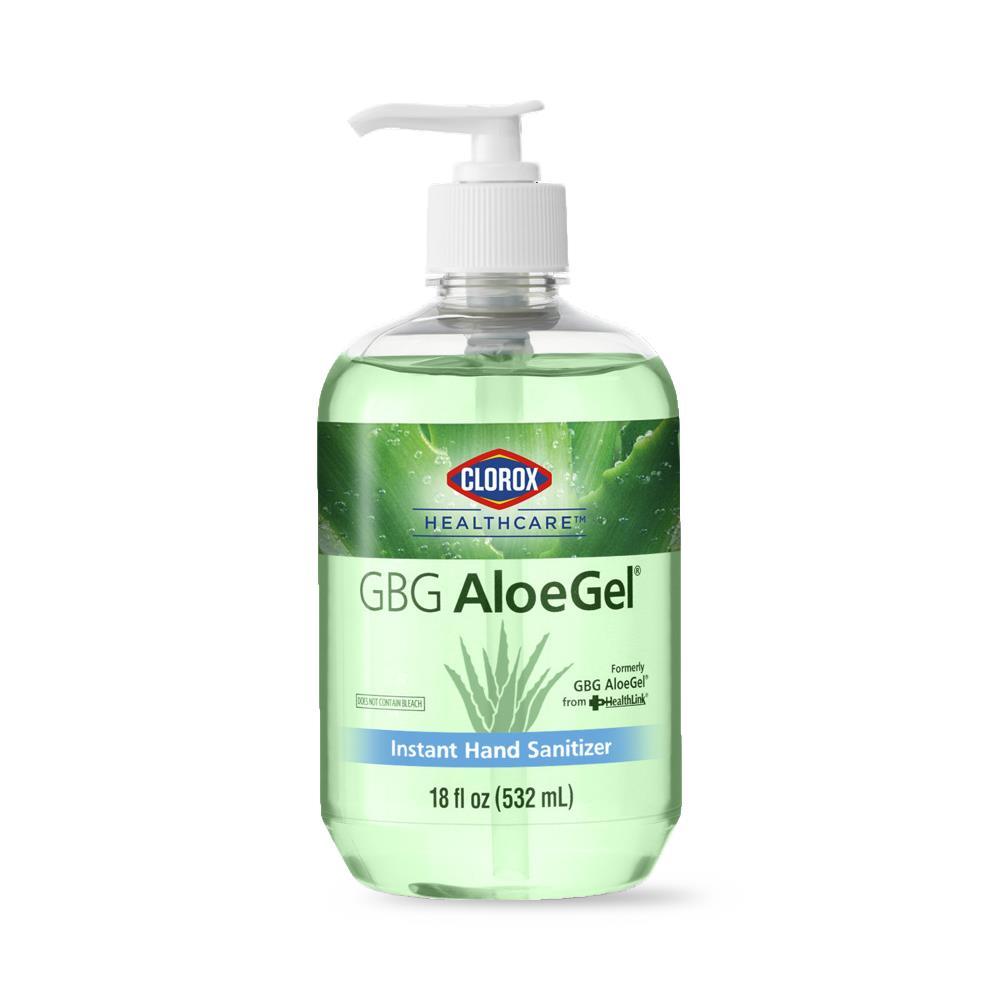 GBG AloeGel Gel Sanitizer 18 oz Pump Bottle 65% Ethyl Alcohol Each, 12 EA/CA Healthlink