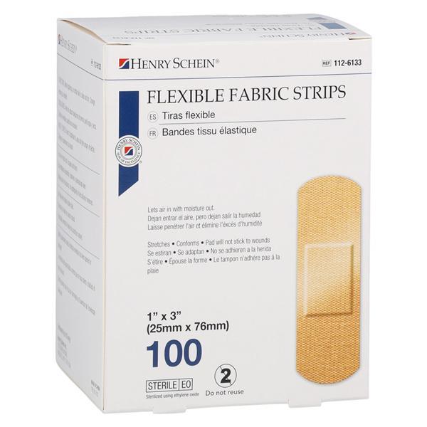 Henry Schein Adhesive Bandage Fabric 1x3" Flesh Sterile 100/Box, 54 BX/CA Henry Schein Inc.