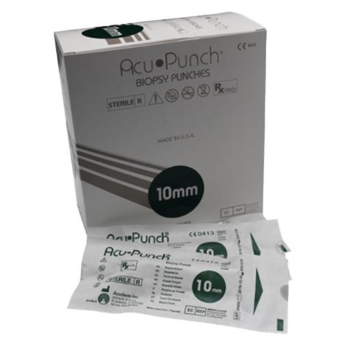 Acu-Punch Biopsy Punch 10mm Disposable 25/Box Acuderm, Inc