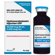 HYDROXOCOBALAMIN 1000MCG/ML MDV 30ML ACTAVIS