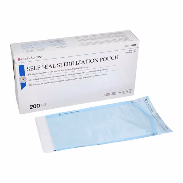 Sterilization Pouch Self Seal 5.25x10 200 HENRY SCHEIN INC