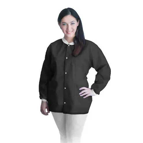 FitMe PPE Lab Jacket Not Rated SMS Medium Black 10/Bg