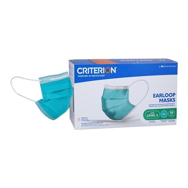Criterion Mask ASTM Level 3 Teal Size Disposable Not Made From Natural Rubber Latex 50/Box, 6 BX/CA