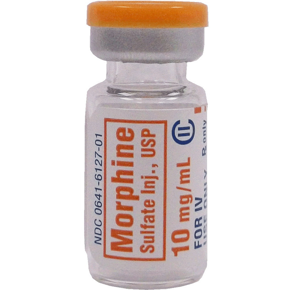 Morphine, 1 Omg/mL, 1ml Vial NDC 0641-6127-25 Box of 25