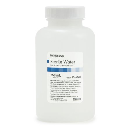 Sterile Water for Irrigation 37-6260 250ML 24/CS Mckesson Medical and Surgical Inc