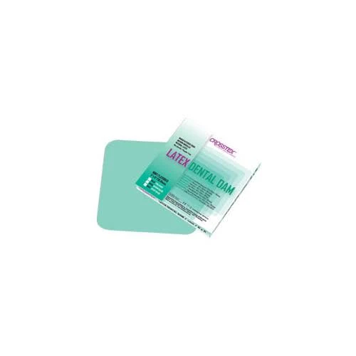 Latex Rubber Dam 5 in x 5 in Medium Gauge Green Mint 52/Bx