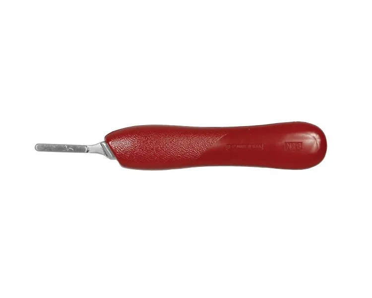 #6 Blade Handle Bard Parker Style Red Plastic 1/Pk. For #25 Blades. Blade Handles have an ergonomic
