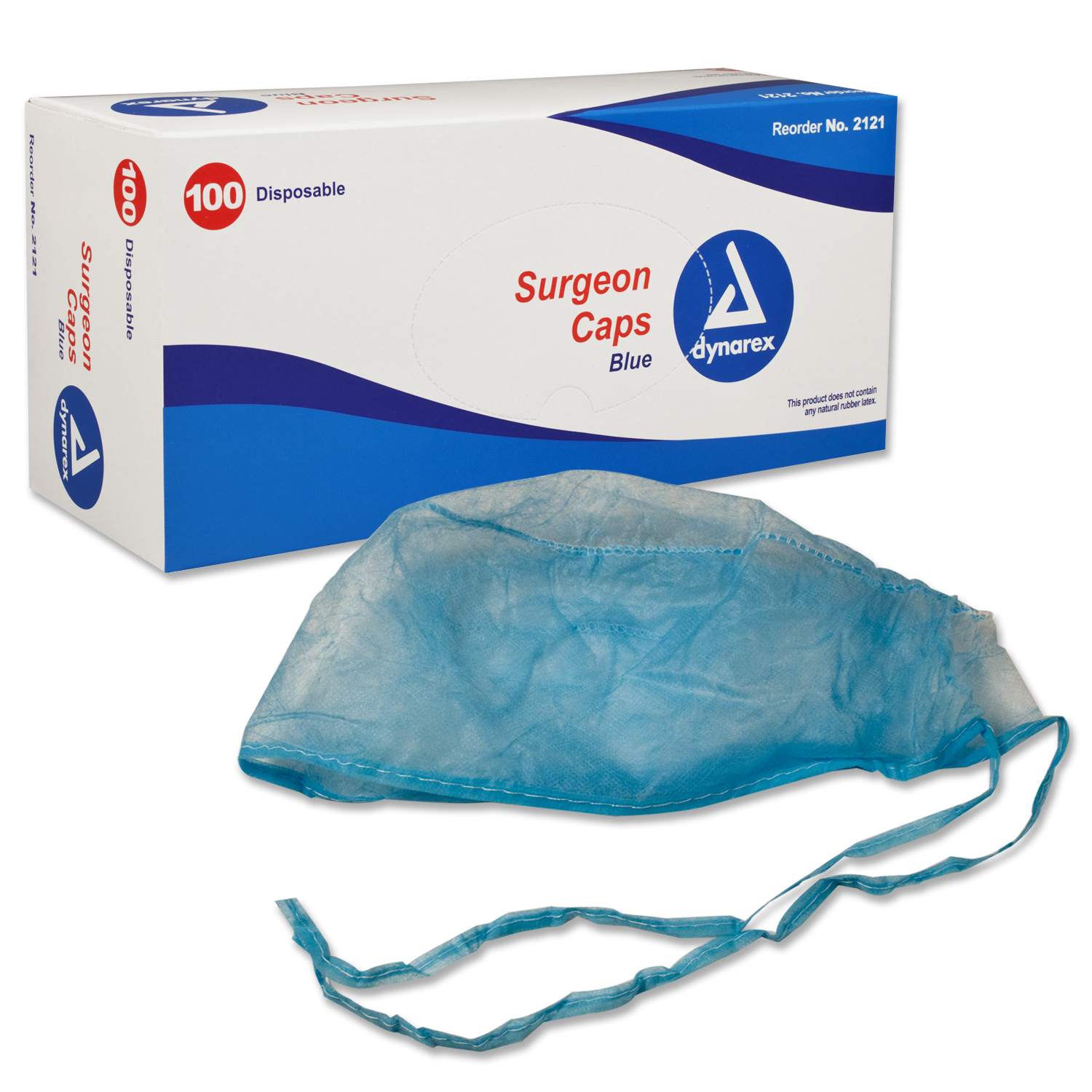 Dynarex Corp. Bouffant Cap Nurse Cap O.R. 21 White 100 Ct 2101