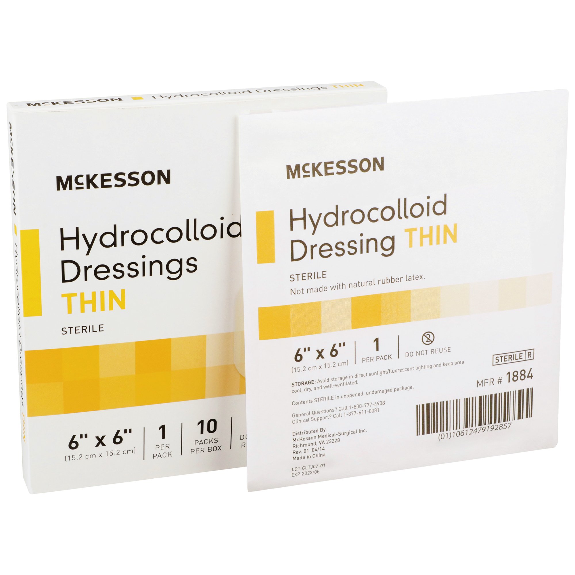 Thin Hydrocolloid Dressing Film Backing 6 X 6 Inch Square Hydrocolloid / Film
