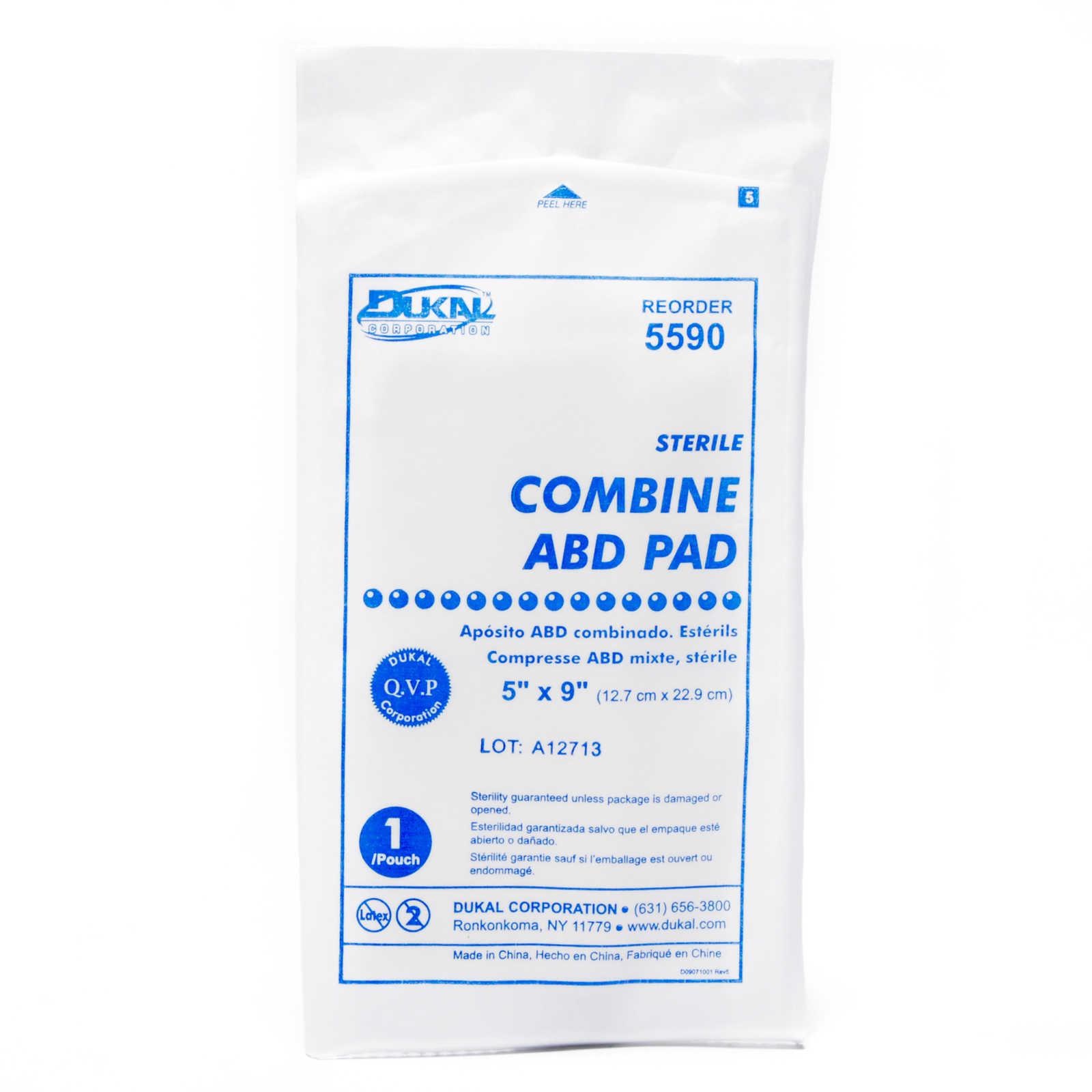 Cellulose ABD Combine Pad 5x9" Sterile Not Made With Natural Rubber Latex Dukal LLC