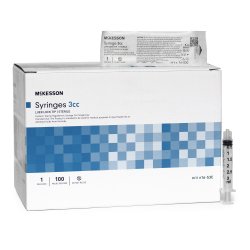 General Purpose Syringe McKesson 3 mL Luer Lock Tip Without Safety