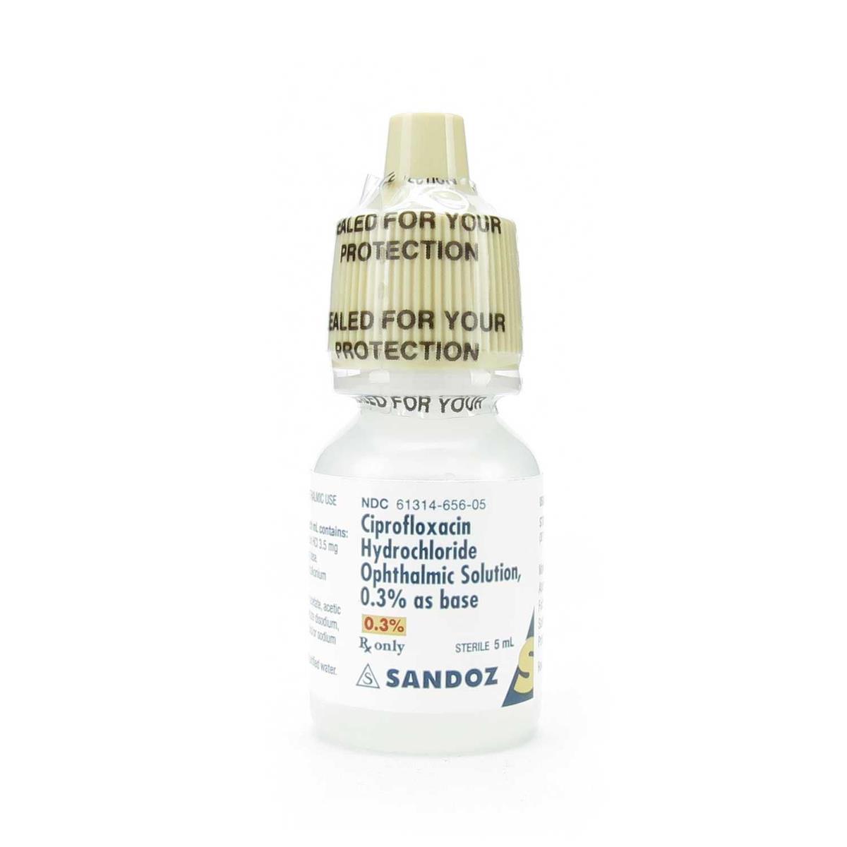 Ciprofloxacin HCl Ophthalmic Solution 0.30% Bottle 10mL Each Sandoz Inc