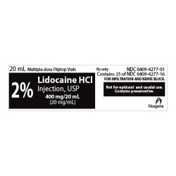 Lidocaine HCl 2%, 20 mg / mL Injection 20 mL