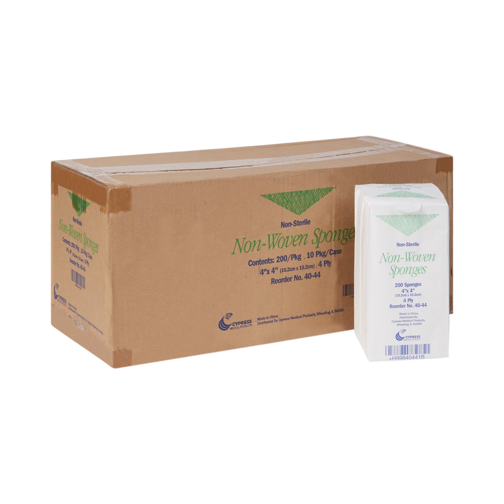 Nonwoven Sponge McKesson 4x4 in 4-Ply NonSterile 200 per Pack