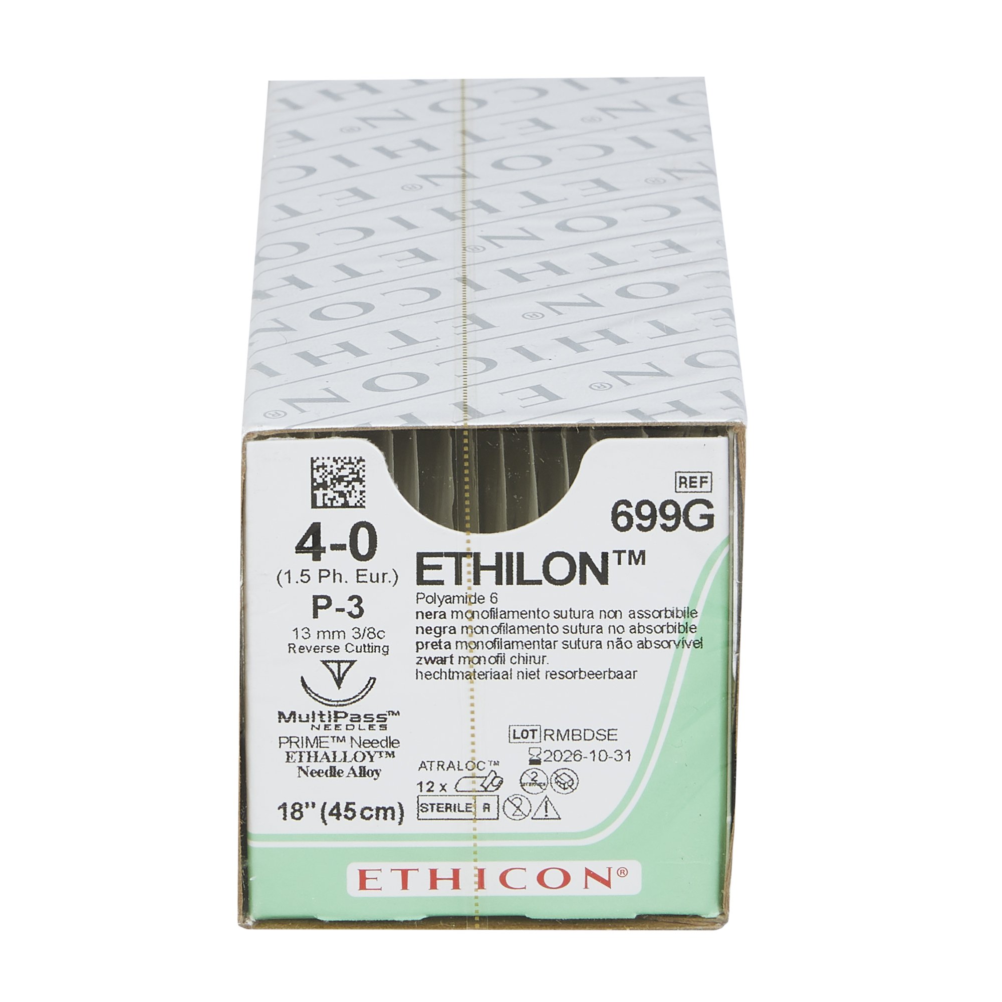 SUTURE, ETHILON BLK MONO 4-0 18" P-3 (12/BX) Ethicon - Suture 243 699G