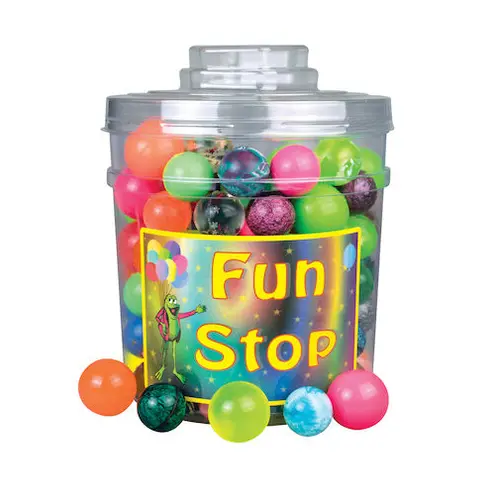 Canister Mix Bouncing Balls 32 mm & 38 mm Assorted 132/Pk