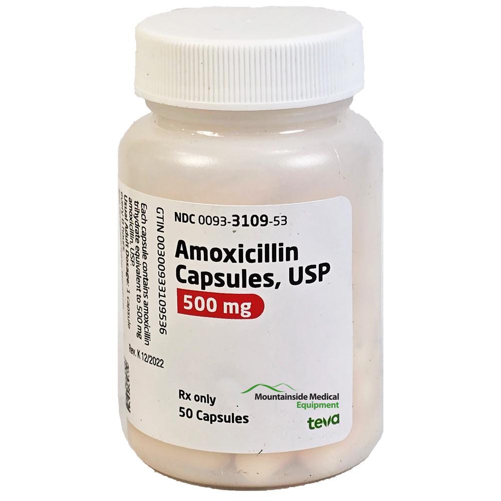 Amoxicillin Capsules 500mg Bottle 50/Bottle, 144 BT/CA Teva Pharmaceuticals