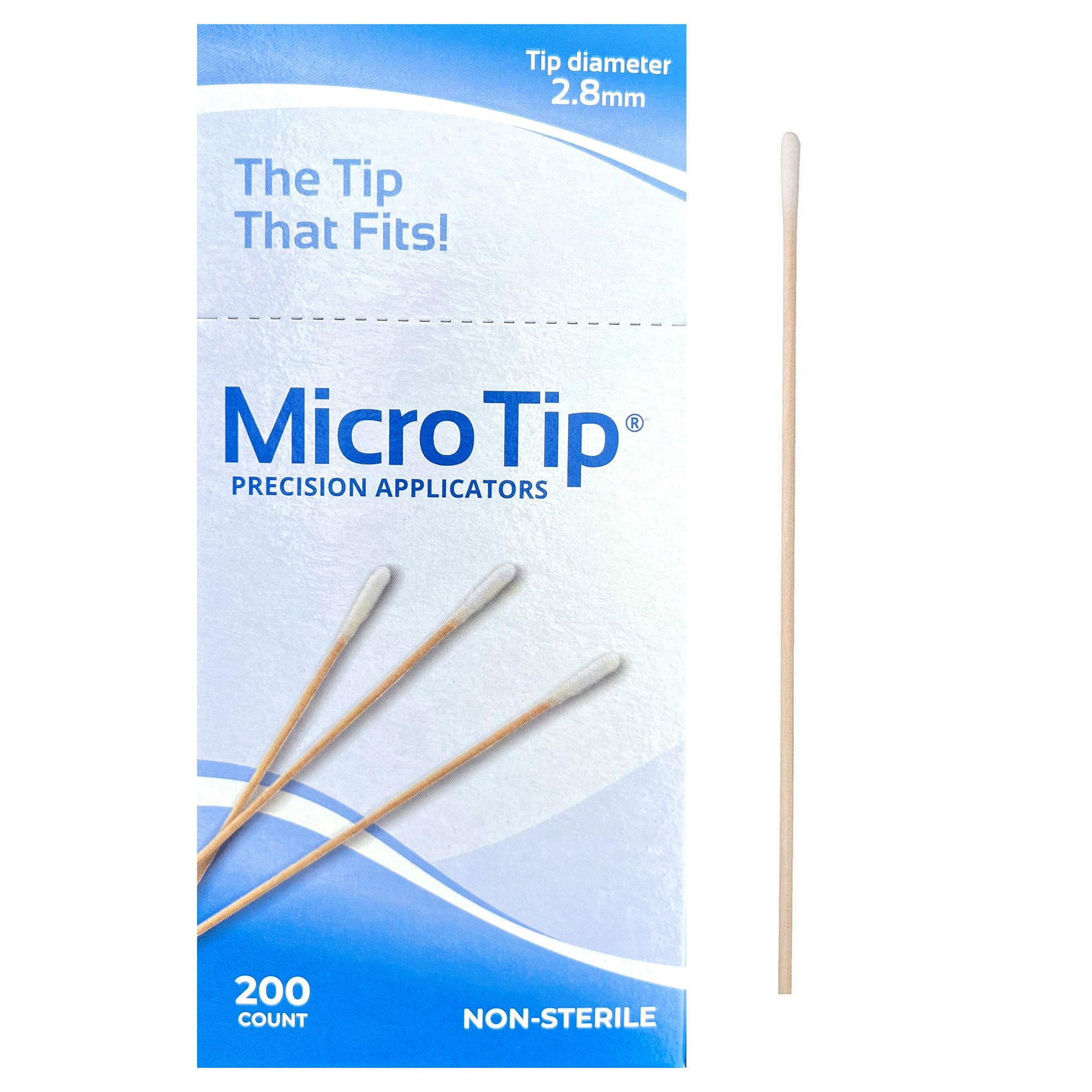 Swabstick Micro-Tip® Cotton Tip Wood Shaft 6 Inch Length NonSterile 200 per Pack APPLICATOR, MICRO-T