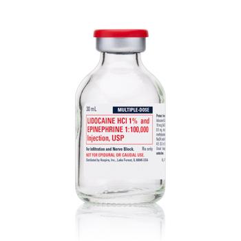 Lidocaine HCl Epinephrine Injection 1% 1 100,000 MDV 30mL 25/Package, 4 BX/CA