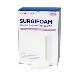 Absorbable Gelatin Sponge SURGIFOAM® 2x6 cm X 7mm 12 Count Sterile