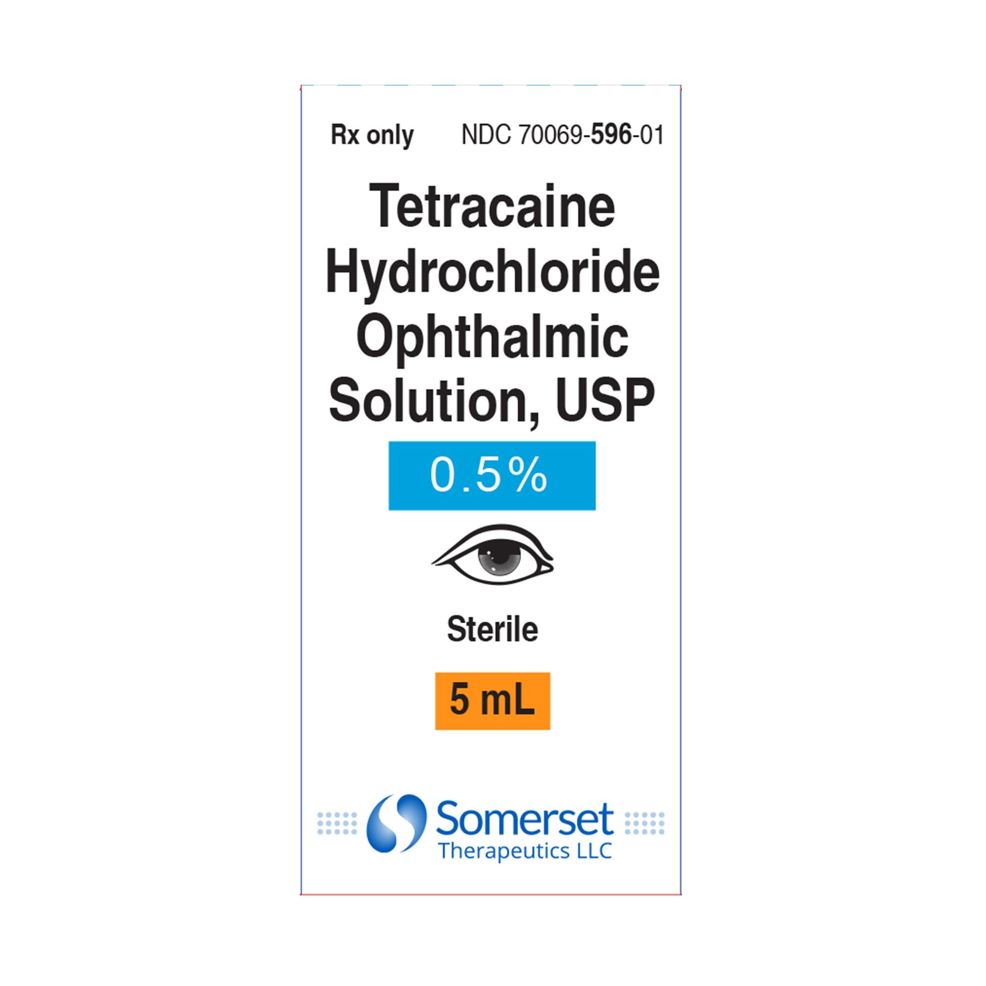 Tetracaine HCl Ophthalmic Solution 0.50% Bottle 5mL Each Somerset Pharma LLC