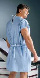 Patient Exam Gown Medium / Large Blue Disposable