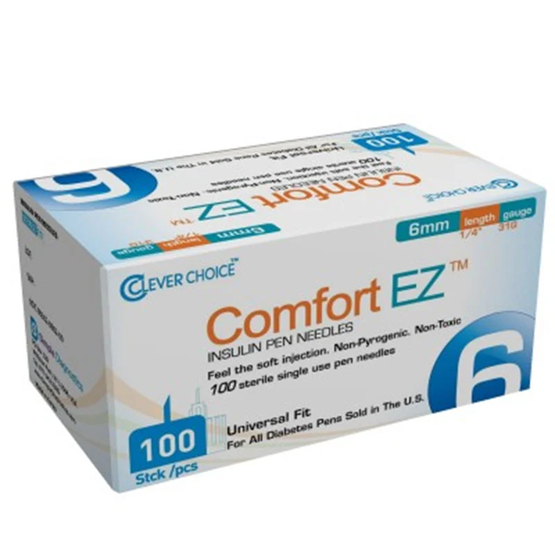 Comfort EZ Insulin Syringes 31 G 0.3CC 1/4 6mm 100 Simple Diagnostics Inc