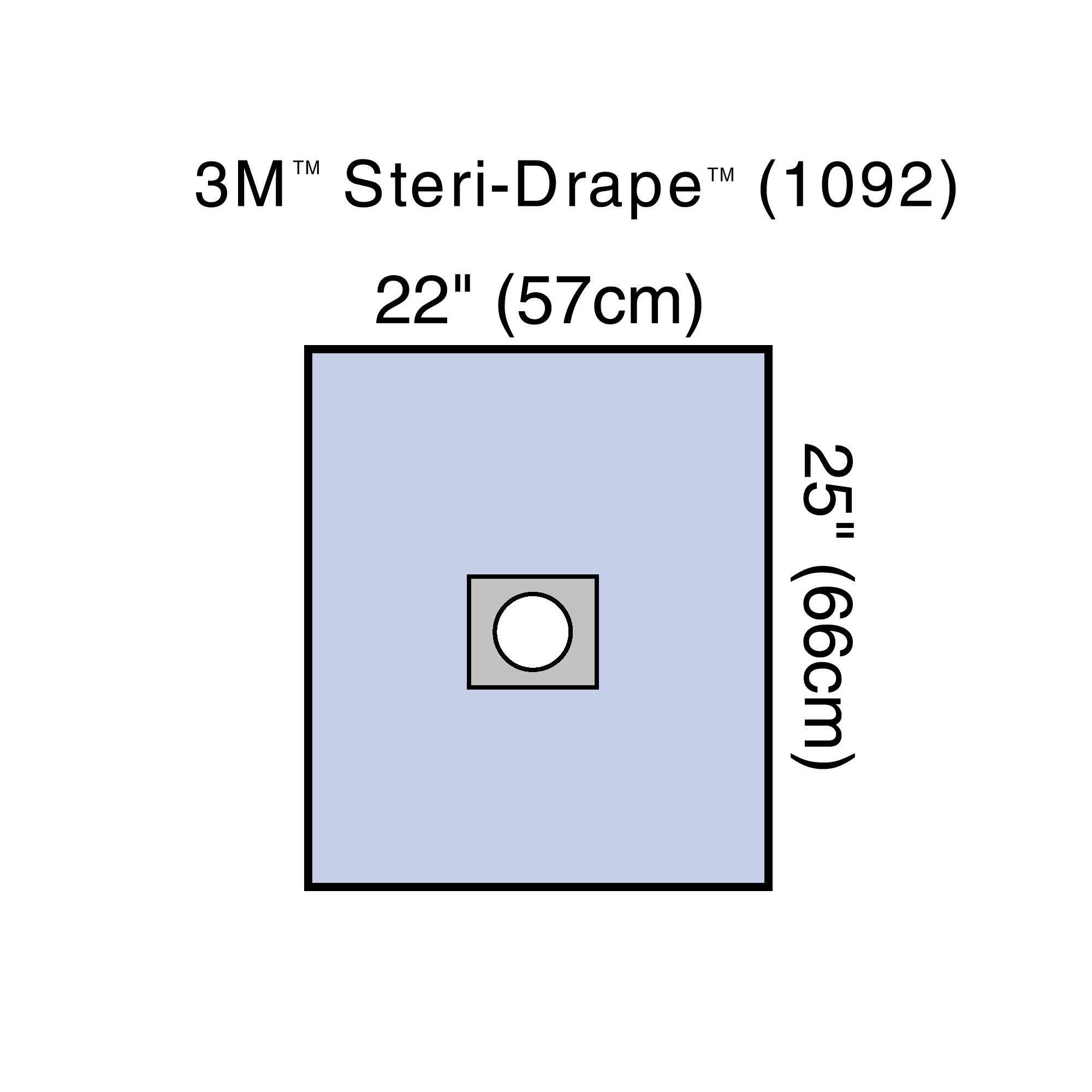 Surgical Drape 3M™ Steri-Drape™ Small Drape with Aperture 22x25 in Sterile