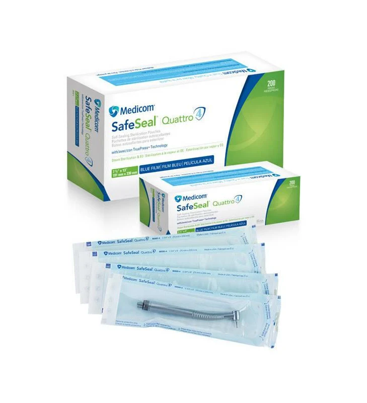 SafeSeal Quattro Sterilization Pouch 2.25 in x 4 in 200/Bx