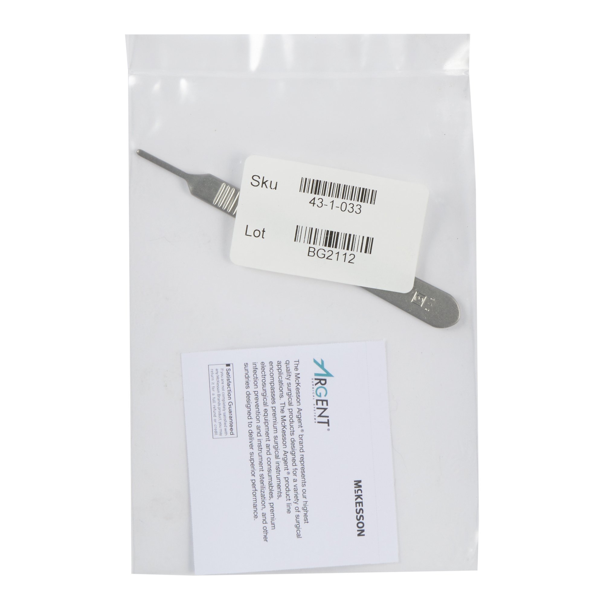 Scalpel Handle Argent™ German Stainless Steel Size 3