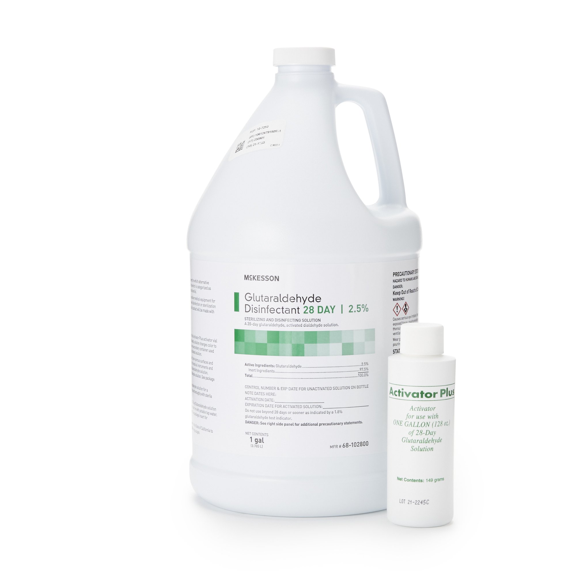 Glutaraldehyde High-Level Disinfectant McKesson 28 Day Activation Required Liquid 1 gal. Jug Reusabl