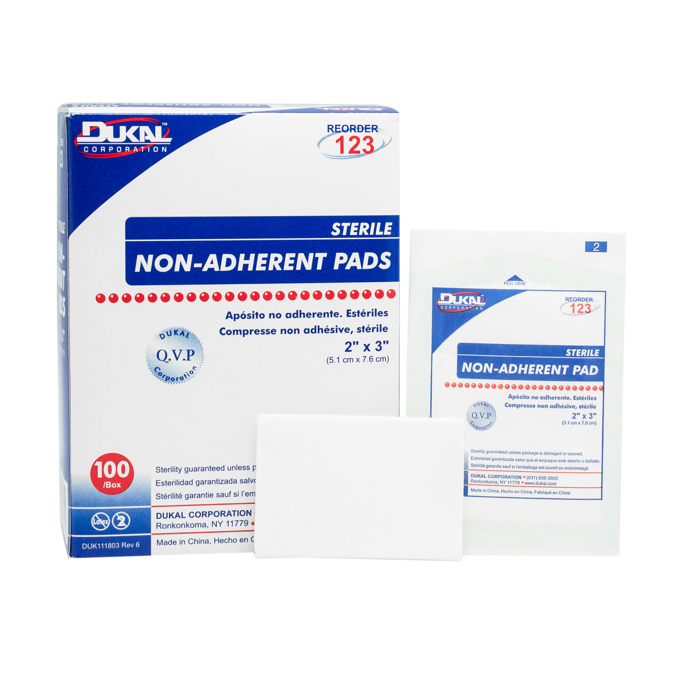 American Wht Cross Cotton Pad 2x3" Ster Non-Adherent Absorbent Not Latex, 12 BX/CA 7565033