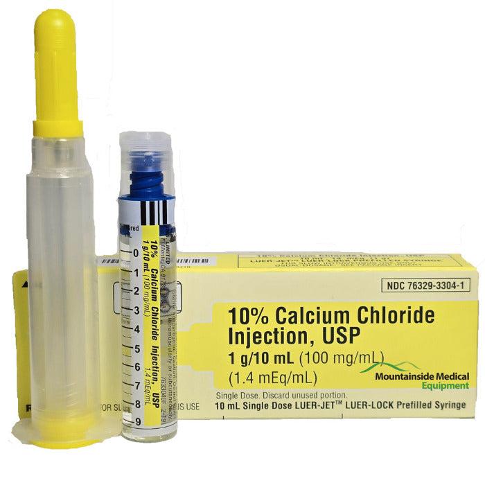 Calcium Chloride Injection 10% 100mg/mL Luer-Jet Prefilled Syringe 10mL 10/Package