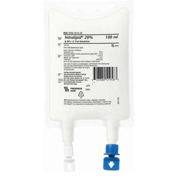 Intralipid 20% Injection 100mL Fat Emulsion Bag 100mL 10/Package Fresenius Kabi, LLC.