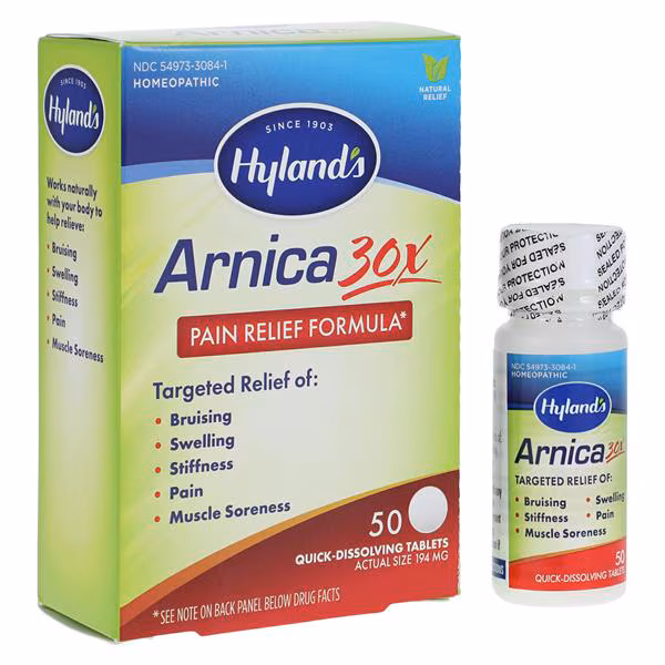 Arnica 30x Pain Relief Tablets Quick Dissolving 50 Hylands Inc 5497330841