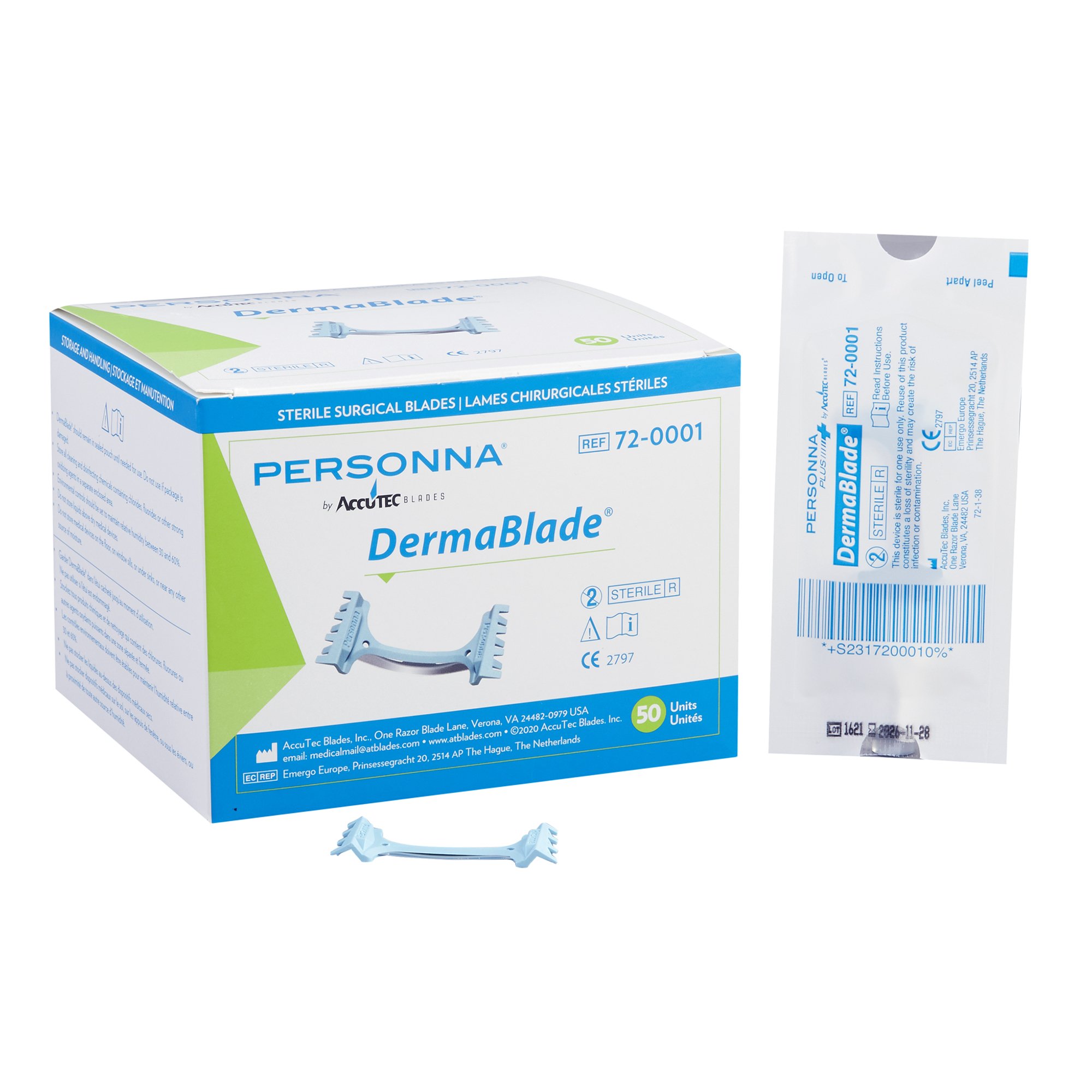 Shave Biopsy Blade DermaBlade® Coated Stainless Steel Sterile