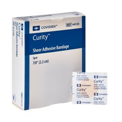 Adhesive Spot Bandage Curity™ Plastic Sheer 7/8 in Diameter Sterile