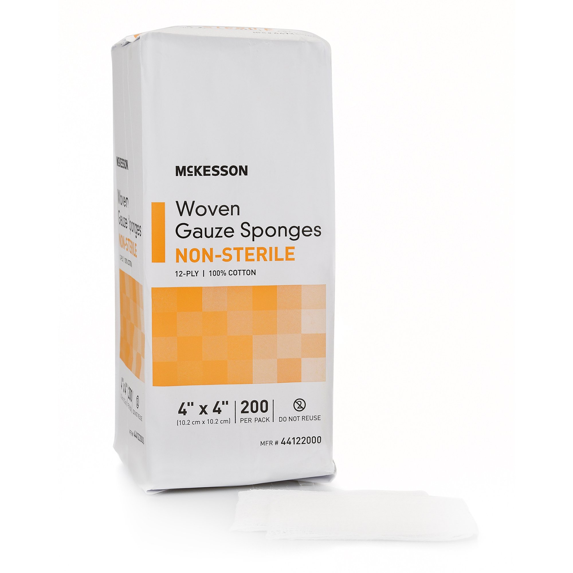 SPONGE GAUZE 12PLY N/S 4"X4"(200/PK 10PK/CS) Mckesson Medical and Surgical Inc 44122000