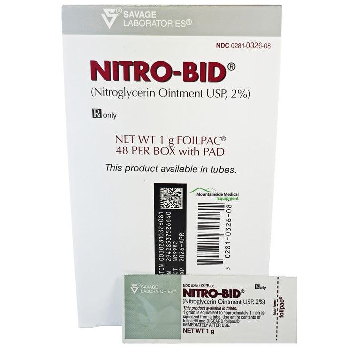 Nitro-Bid Topical Ointment 2% Foilpac 1gm/Pack 48/Package