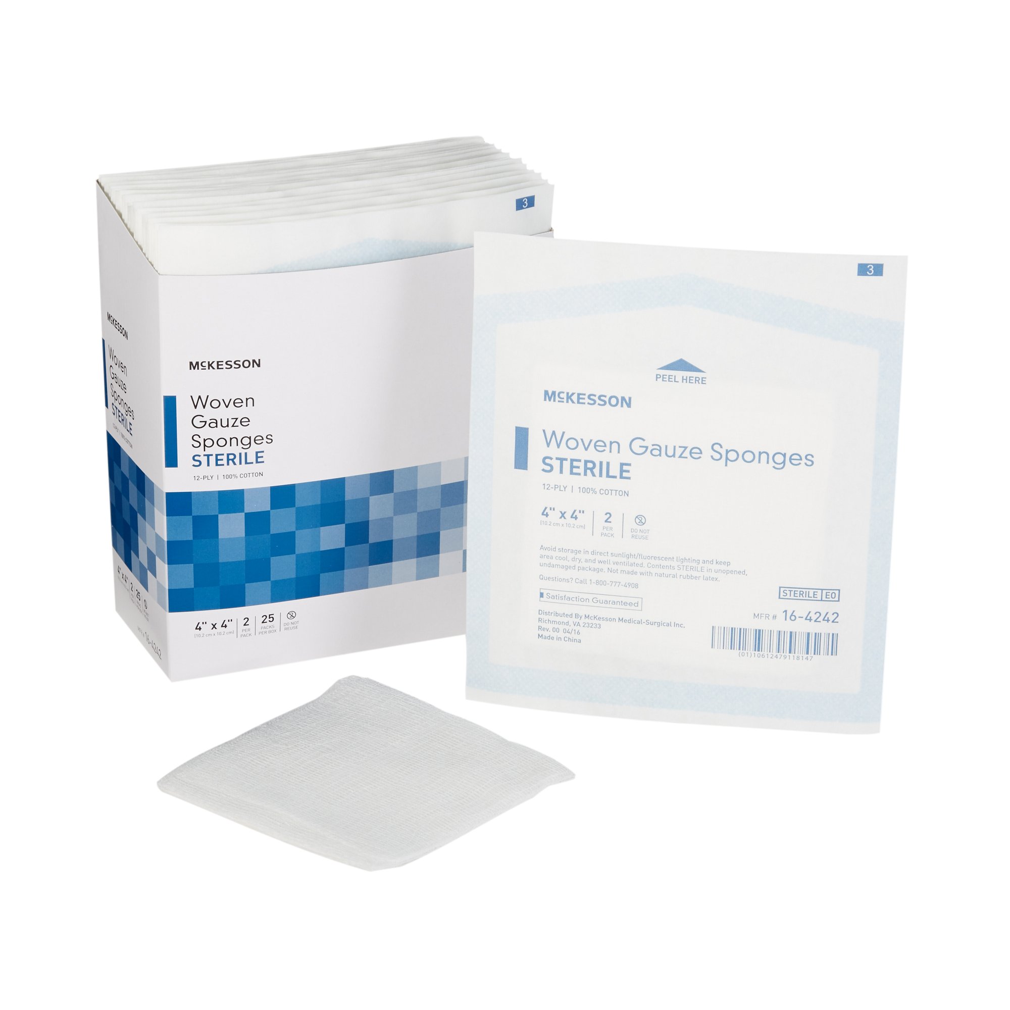Sterile 4 in x 4 in Gauze Sponge Mckesson Medical Surgical
