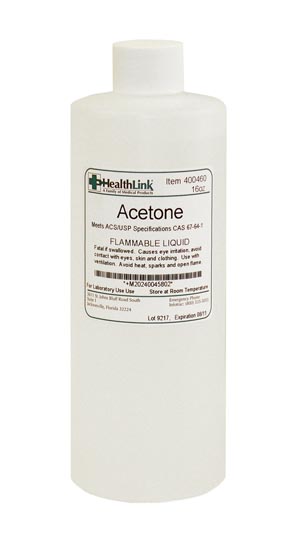 ACETONE SOLUTION Reagent 16OZ EA EDM3 STAINS AND REAGENTS 400460
