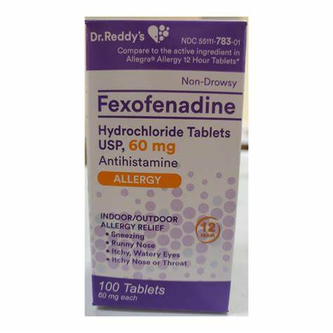 FEXOFENADINE HCL, TAB 60MG (100/BT)