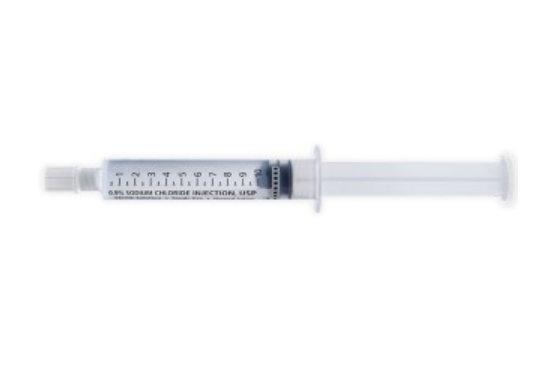 Normal Saline IV Flush Solution 0.9% Standard Plunger Rod / Ster Field 30/Package, 8 BX/CA 306553
