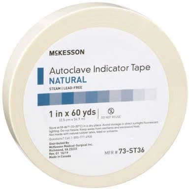 Steam Indicator Tape McKesson 1 Inch X 60 Yard Steam TAPE, INDICATOR STM 1" (18/CS) McKesson Brand 7
