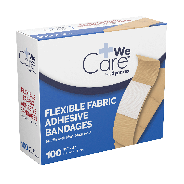 Bandages Fabric Adhesive Sterile 3/4 x 3 100 Ct Dynarex Corporation