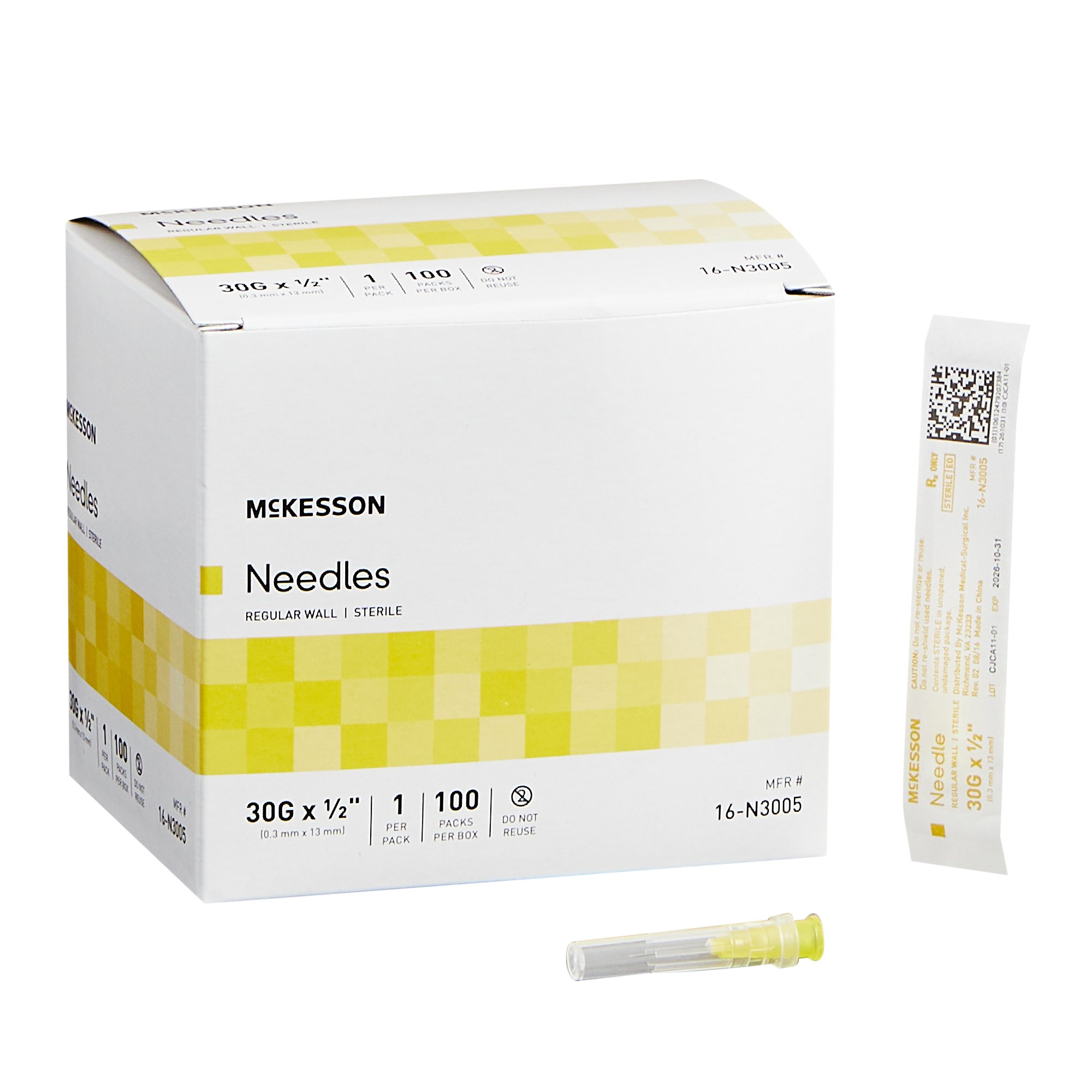 Hypodermic Needle RW 30GX1/2" 100/BX 10/CS Mckesson Medical and Surgical Inc 16-N3005