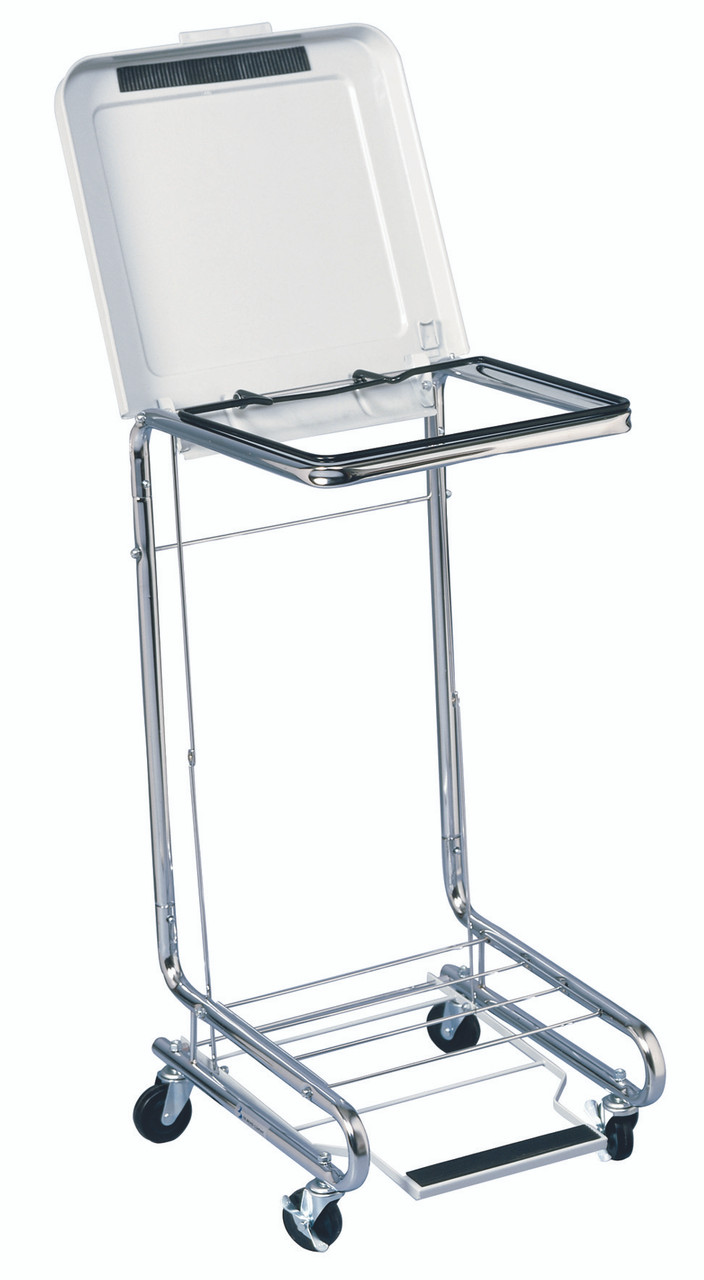 Hamper Stand General Purpose Square Opening 42 gal. Capacity Foot Pedal Tilt-Top Lid